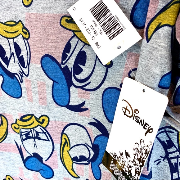 LuLaRoe Disney Collaboration Irma Tunic High Low Top Donald Duck Faces Print - Picture 5 of 10